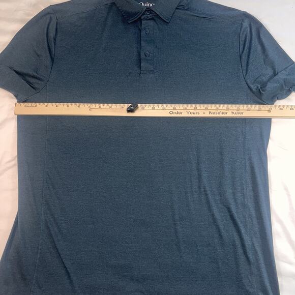 Quince Flowknit Polo Shirt Men’s Size XL Blue Ultra Soft Performance Long Sleeve - Picture 9 of 16